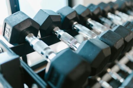 Modern gym interior with professional fitness equipment and clean aesthetic design