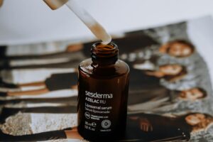 Various skincare serum bottles arranged on clean white surface representing retinol alternatives