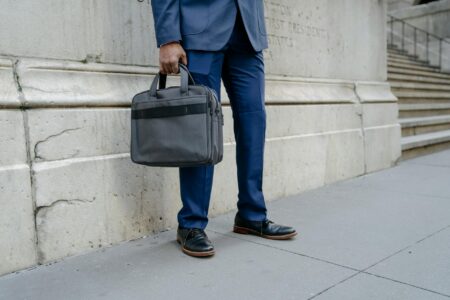 Professional platform shoes displayed in modern office setting
