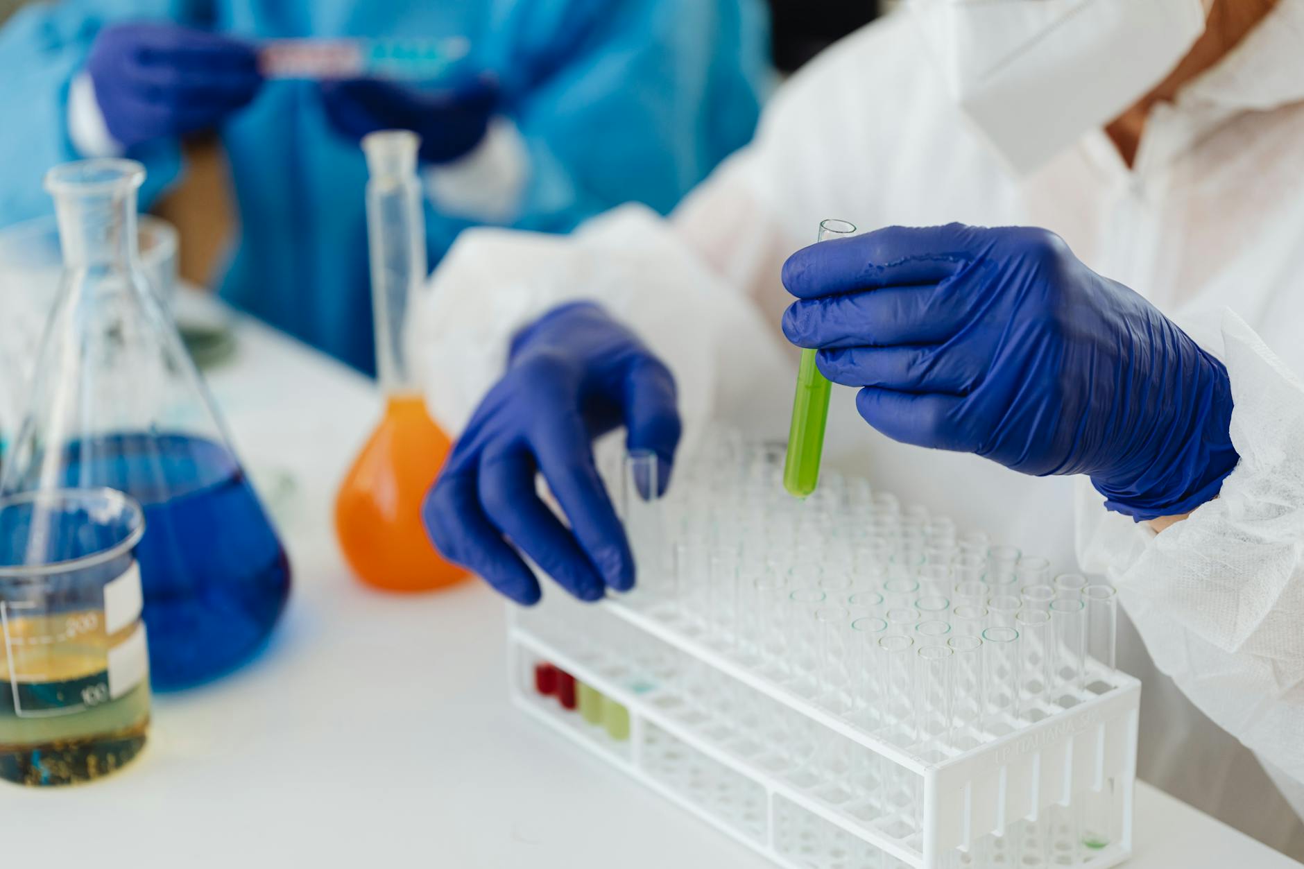 Scientific laboratory equipment and testing materials for skincare research