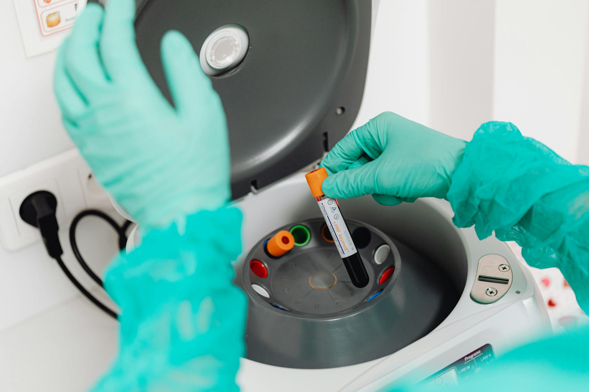 Modern laboratory equipment and scientific instruments used in textile processing
