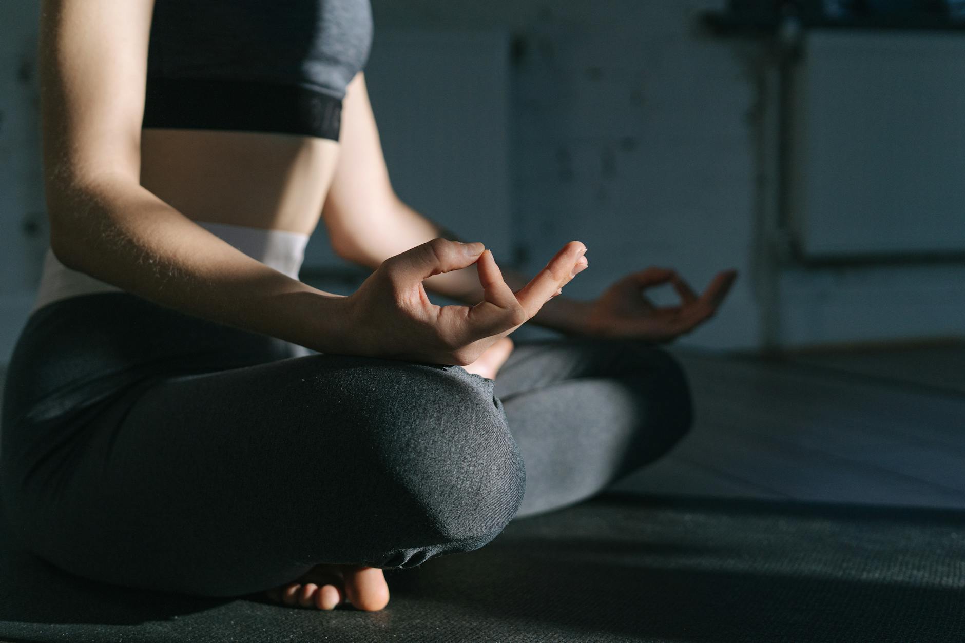 Peaceful yoga studio environment where face yoga classes are typically held