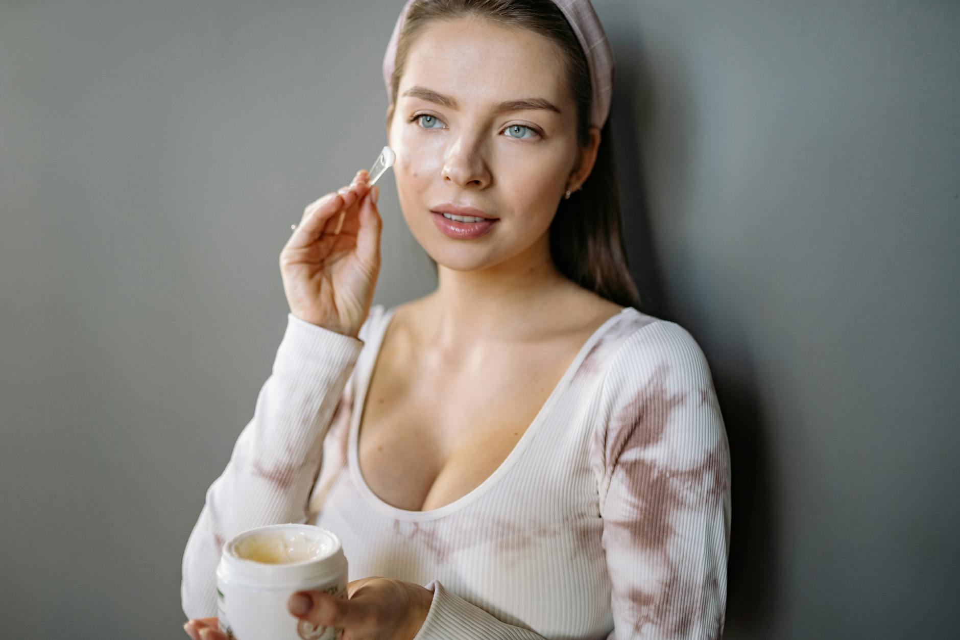 Close-up of healthy, luminous skin showing the desired glass skin effect and texture