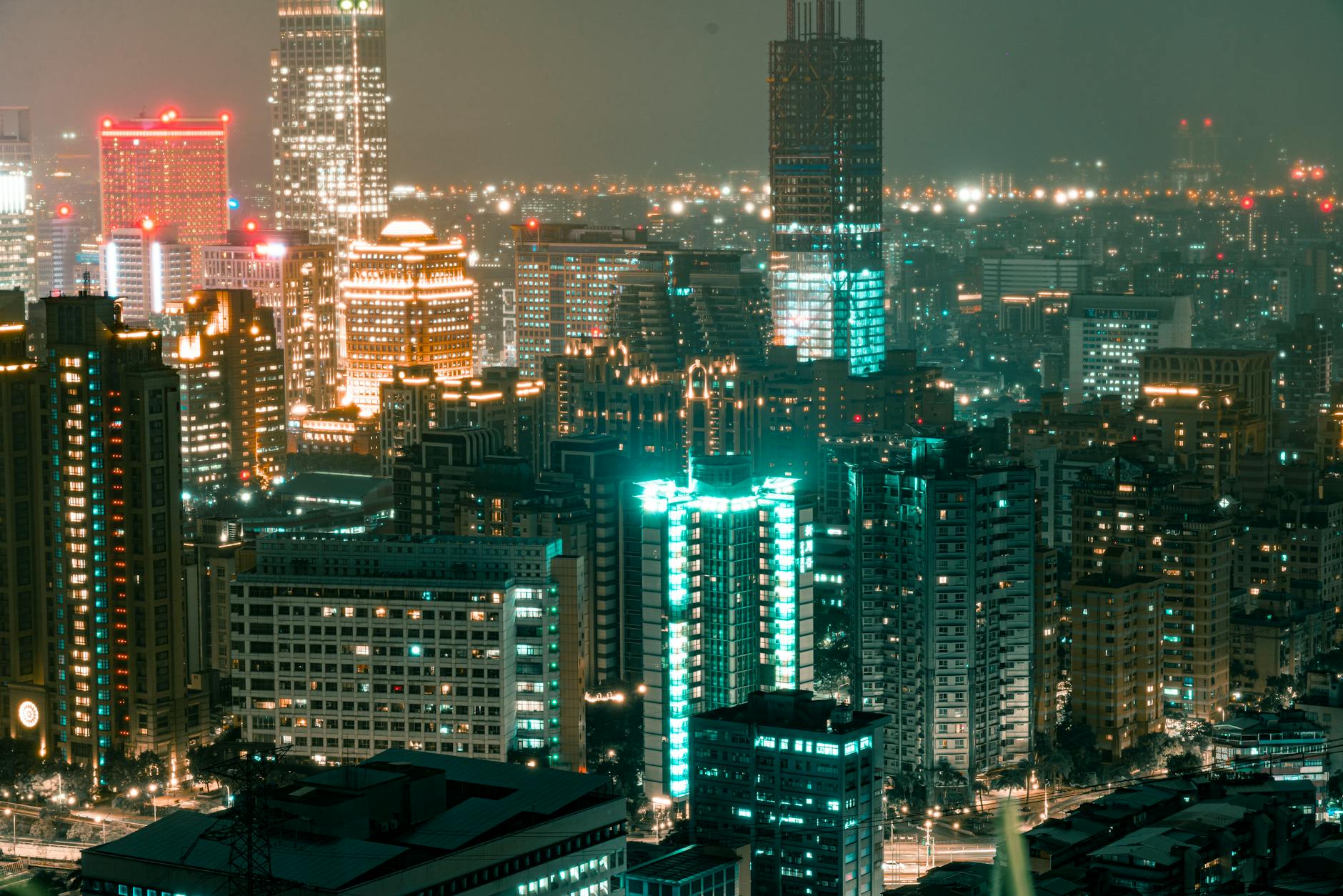 Atmospheric underground space with architectural lighting and urban elements