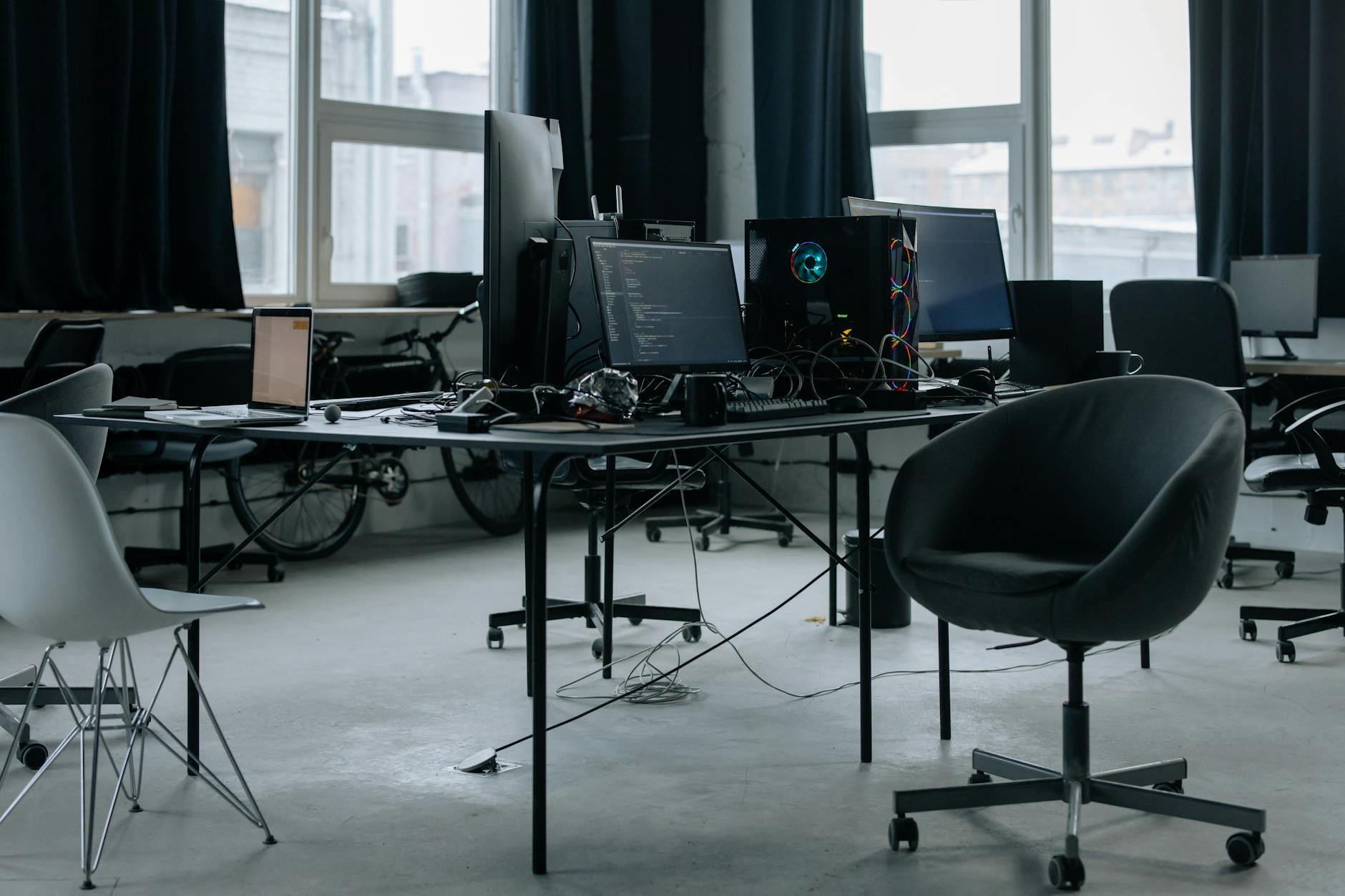 Contemporary office environment showing evolution of workplace fashion and professional dress codes