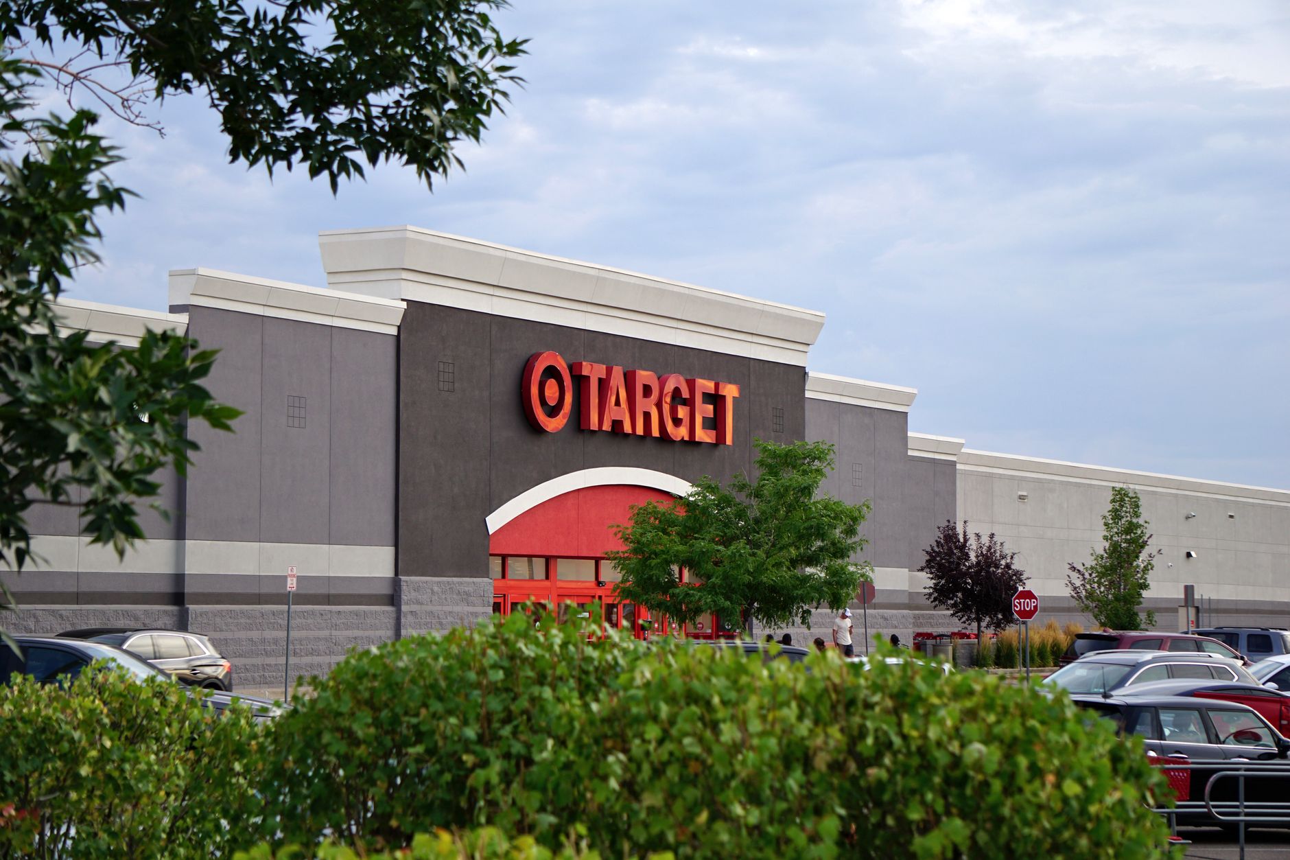 Interior of a Target retail store with clothing displays and shoppers browsing