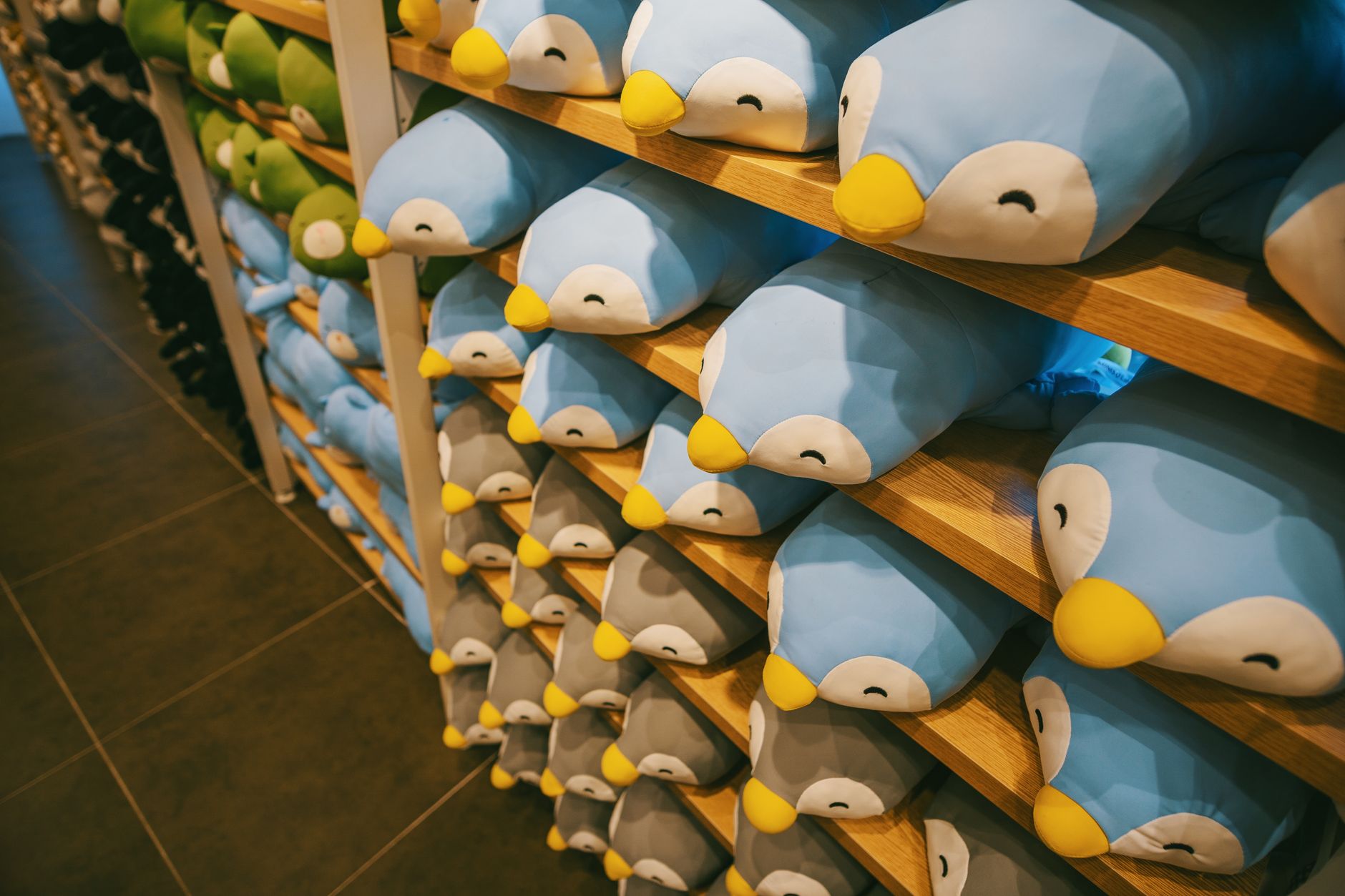 Colorful anime-themed merchandise laid out on a flat surface