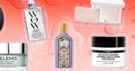 Here’s What We’re Buying From Ulta’s 21 Days Of Beauty Assorted makeup and skincare products arranged on a flat surface for a beauty sale feature
