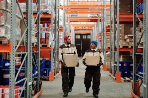 Parcel Shipping Costs Hit Record High as Surcharges Outpace Diesel Rows of parcel boxes stacked in a shipping warehouse during peak season